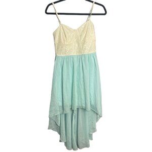 Delia’s White and Blue High Low Dress